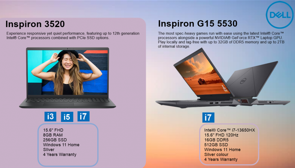 Dell Inspiron 3000 and 5000 series laptops